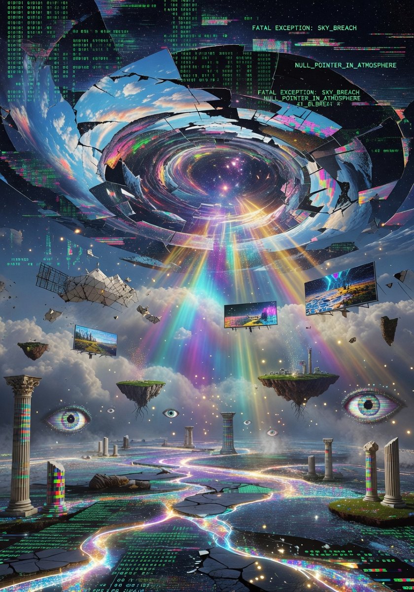 infinitemike87 When the sky is not the limit, surreal, glitch, volumetric lighti 356bd0e9-395b-426a-b7f5-50ef259ccac5