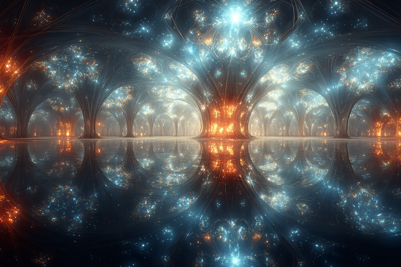 quietlight 3D fractal world and architecture hyperrealistic o 407b90ff-715b-4472-87dc-7fb15f07bee1 0