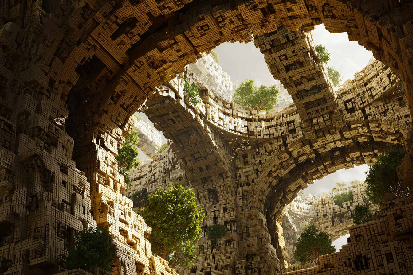 quietlight 3D fractal world and architecture hyperrealistic o 98753e59-f42c-4213-87c4-607753337ad7 1