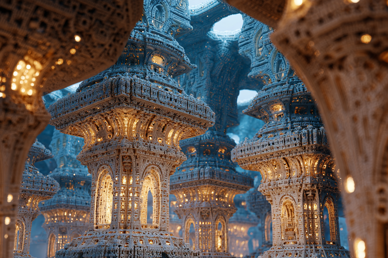 quietlight 3D fractal world architecture entwined with intric 92785a05-d7b4-4bef-82a9-dfc96dee08c0 2