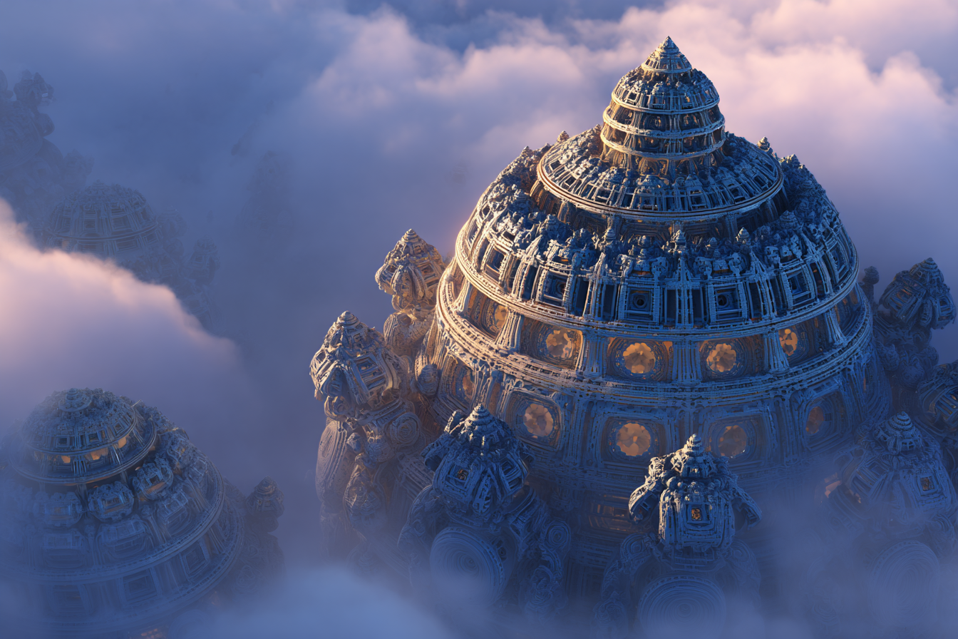 quietlight 3D fractal world architecture entwined with intric ddd3cfdc-ef0c-467f-94fb-b7e3df00a14d 2