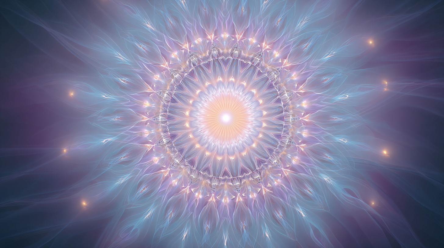 quietlight A glowing vertical mandala made of soft light stre 7b409250-dc1c-4b84-8424-2b104e7d57ad 2