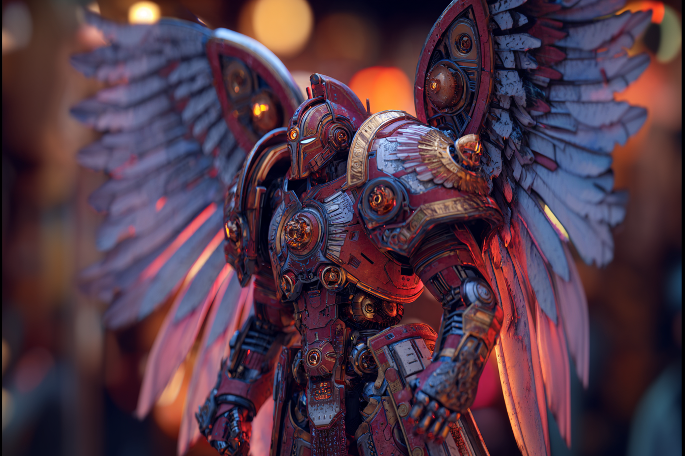 quietlight Galactic Guardian God with cybernetic wings sci-fi 668c18a0-6b02-4fd8-9721-88e0b9072074 2