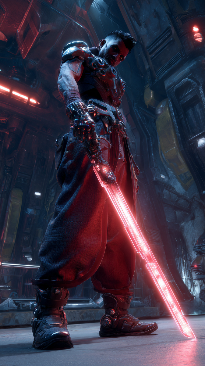 quietlight I the Villain. Hyperrealistic dark sci-fi warrior  67905ab5-40be-43ab-96a1-c1dd01859e94 2