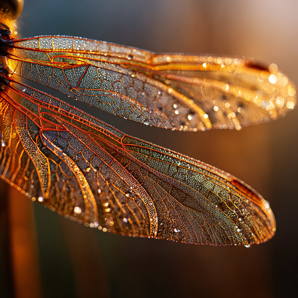 quietlight Macro photograph of a dew-covered dragonfly wing e 2798bd63-8f1f-4f90-9350-dd78ca25aff1 3