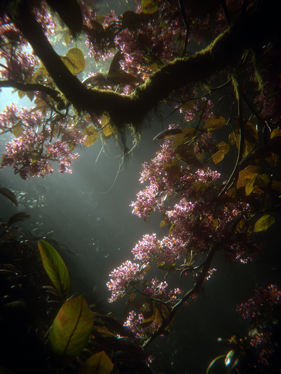 quietlight Radiant Tree of life blooming rainforest nighttime 47774d04-8418-447e-b3ea-c73c1b2231da 0