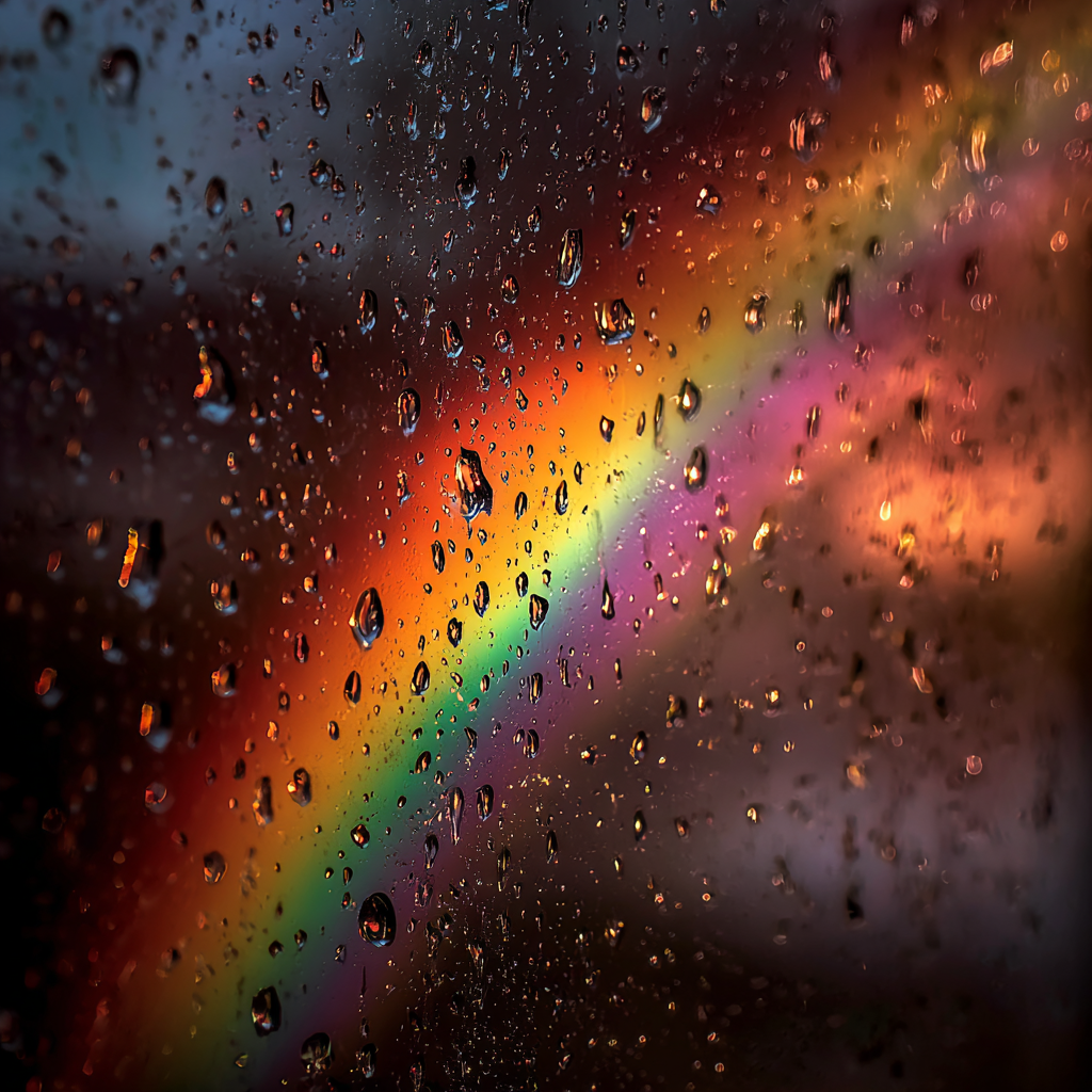 quietlight raindrops and rainbow photography vivid --v 7 963d0baf-cf79-4885-bab6-304520923d7c 3