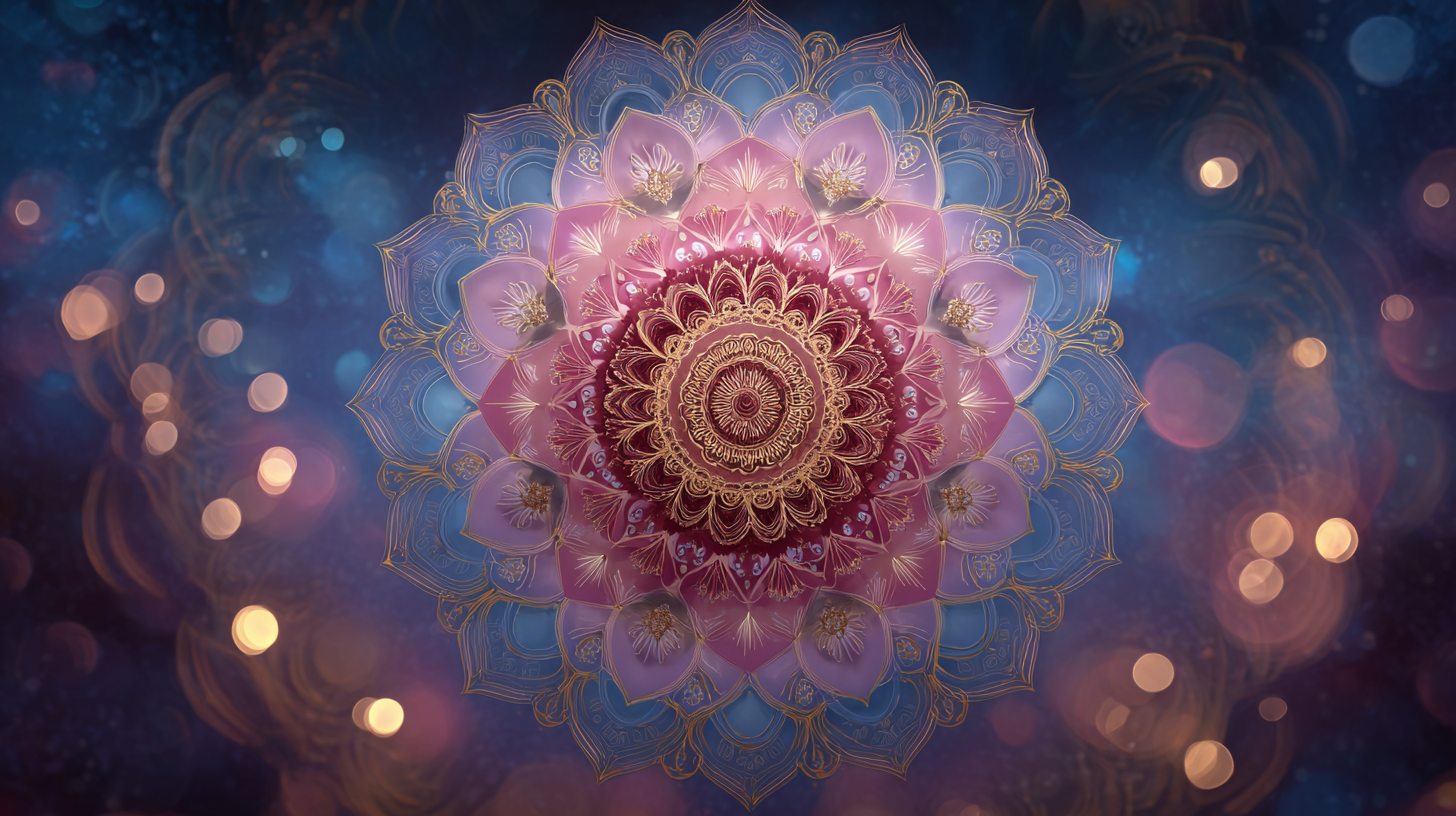 quietlight sacred mandala intricately floral surrounded by sa 611065d3-867f-45f3-8b1a-22d0641a680f 1
