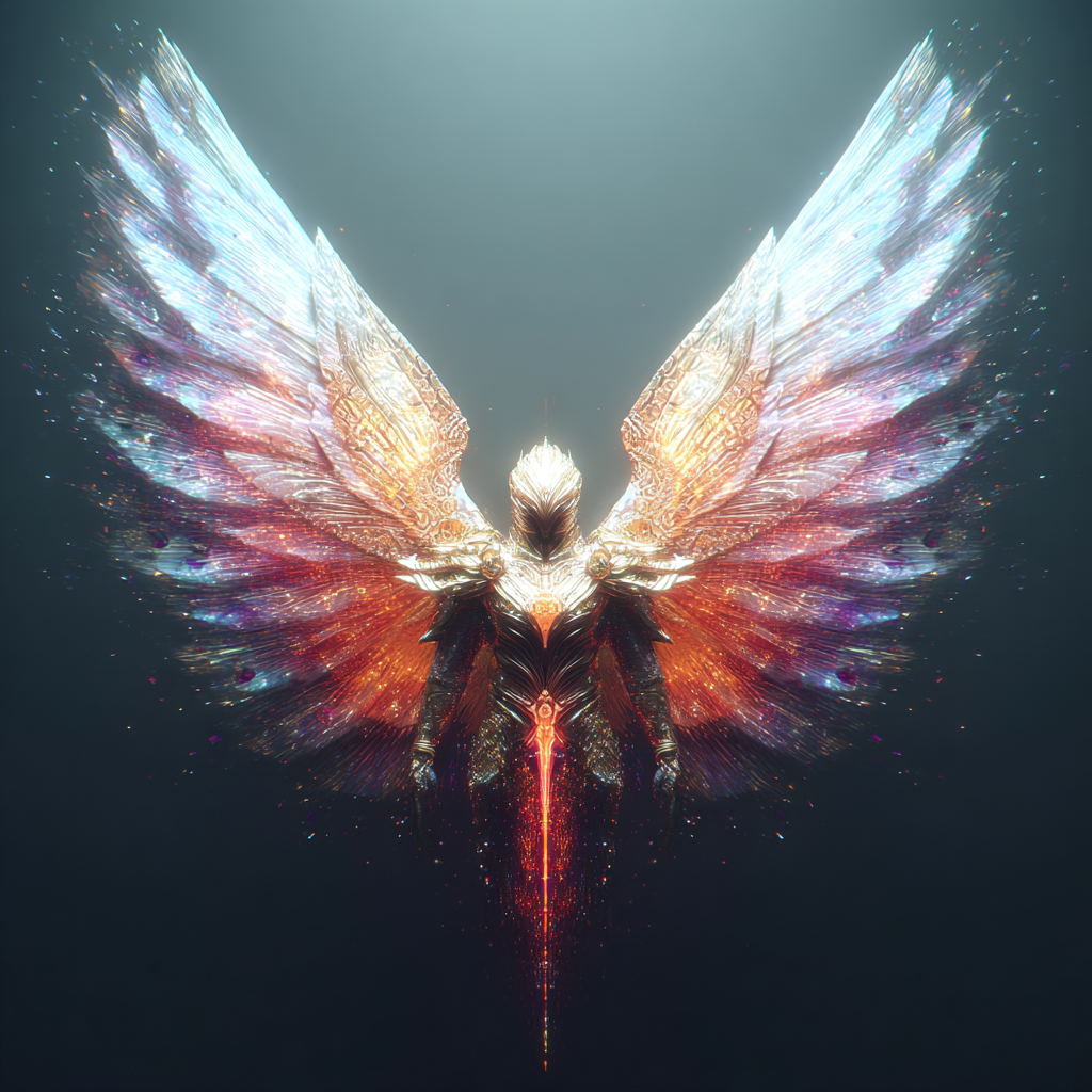 quietlight winged ceramic sacred knight with intricate patter d0873cad-2a48-4076-85cb-f5c985014233 0