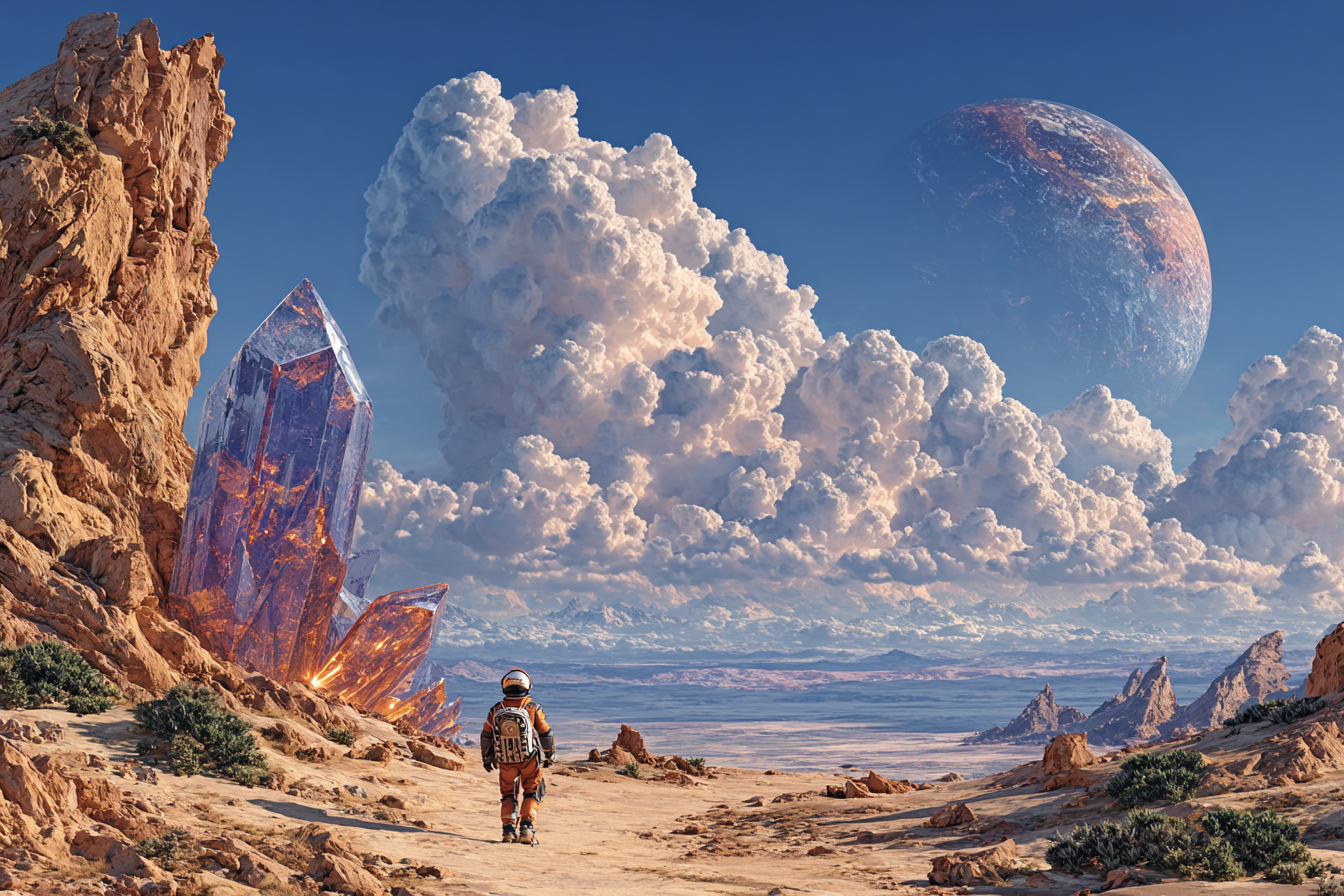 u1127339427 astronaut kid exiting his spaceship prepared to e 35b5710f-8fcd-4f88-b938-092dff8bc939 0