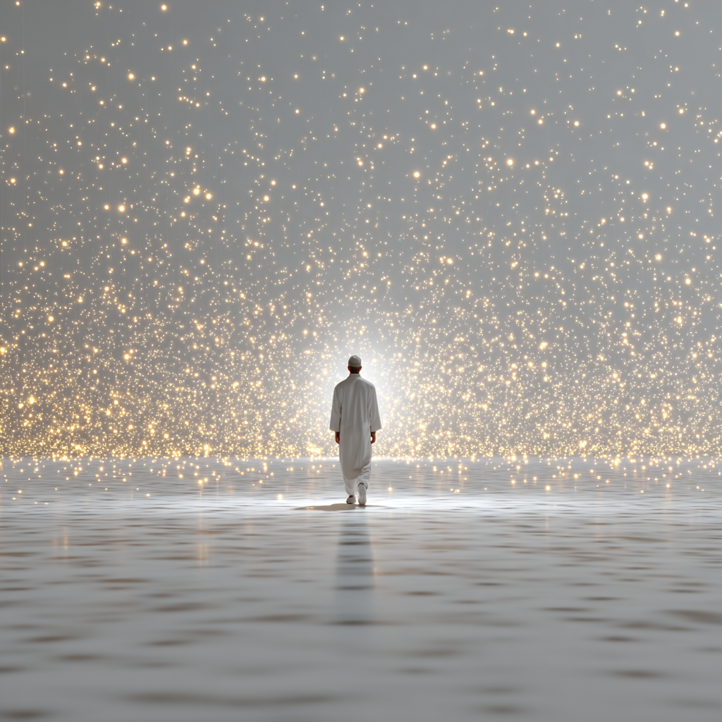 u1127339427 detailed close view of man in white standing in e 2072c06f-19ec-4987-beb3-5d2965d163a3 3