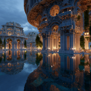 quietlight 3D fractal world and architecture hyperrealistic o 98753e59-f42c-4213-87c4-607753337ad7 0