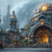 quietlight 3D fractal world and architecture hyperrealistic o adb82a0a-7e81-483a-aaa5-0903e48c58ac 3