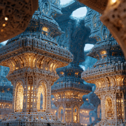 quietlight 3D fractal world architecture entwined with intric 92785a05-d7b4-4bef-82a9-dfc96dee08c0 2
