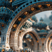 quietlight 3D fractal world architecture entwined with intric b1e01563-f8bc-4543-a688-99b5f6de10a2 1