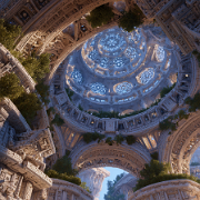 quietlight 3D fractal world architecture entwined with intric b1e01563-f8bc-4543-a688-99b5f6de10a2 2