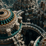 quietlight 3D fractal world architecture entwined with intric b1e01563-f8bc-4543-a688-99b5f6de10a2 3
