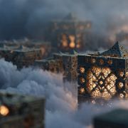 quietlight 3D fractal world architecture entwined with intric ddd3cfdc-ef0c-467f-94fb-b7e3df00a14d 1