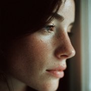 quietlight Ethereal portrait of a woman standing beside a win 3818b587-344d-451a-bfc1-711f3696f48e 1