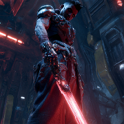 quietlight I the Villain. Hyperrealistic dark sci-fi warrior  67905ab5-40be-43ab-96a1-c1dd01859e94 2