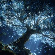 quietlight Radiant Tree of life blooming rainforest nighttime 47774d04-8418-447e-b3ea-c73c1b2231da 2