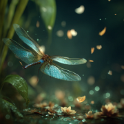 quietlight Sacred cyber dragonfly blooming rainforest by the  2d870310-61e8-446c-a904-d560c5f4fcc7 3