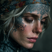 u1127339427 autumn melancholy tatooed on her forehead surreal 7278e54f-2c1a-44d5-a92c-f3a76d22a49a 3