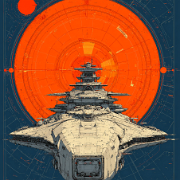u1127339427 cool sci-fi art poster with large spaceship and s 2cf2580f-b970-46bf-be93-f557ead98f77 0