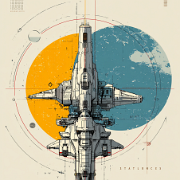 u1127339427 cool sci-fi art poster with large spaceship and s f95034f2-5b55-4046-ae9f-3ea99597d236 2